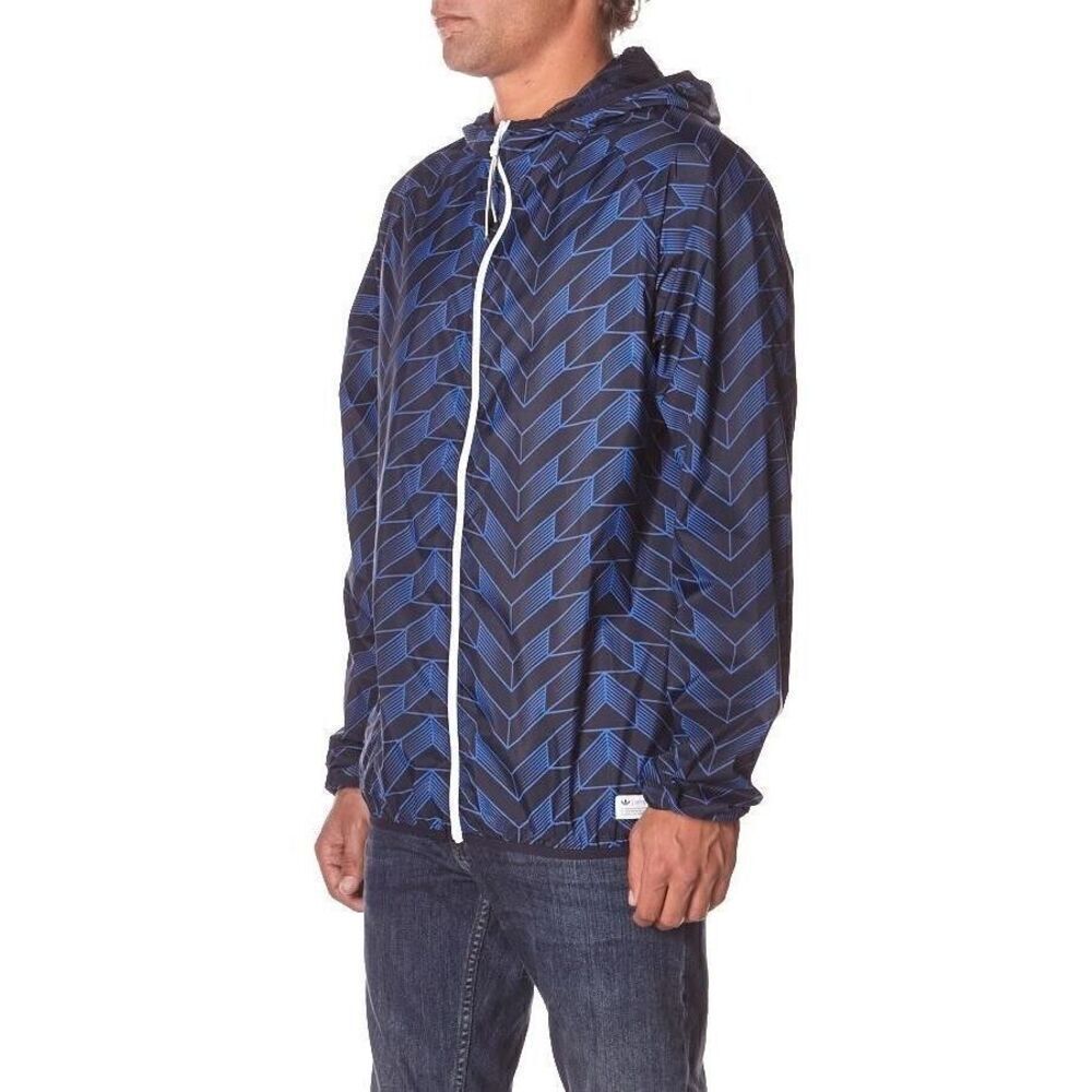 Adidas Originals windbreaker jacket blue men's size XL NEW WITH TAGS